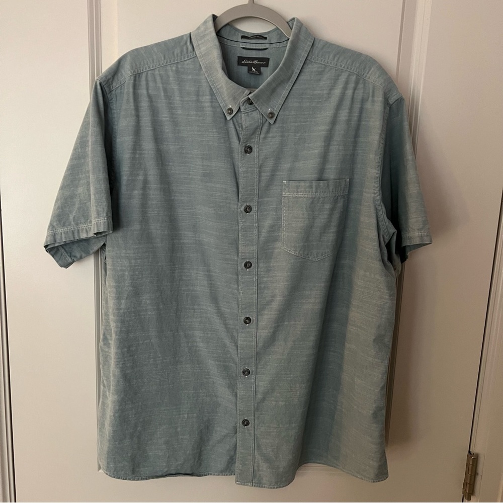 Eddie Bauer mens short sleeve casual button down shirt | size 2XL - Picture 5 of 11
